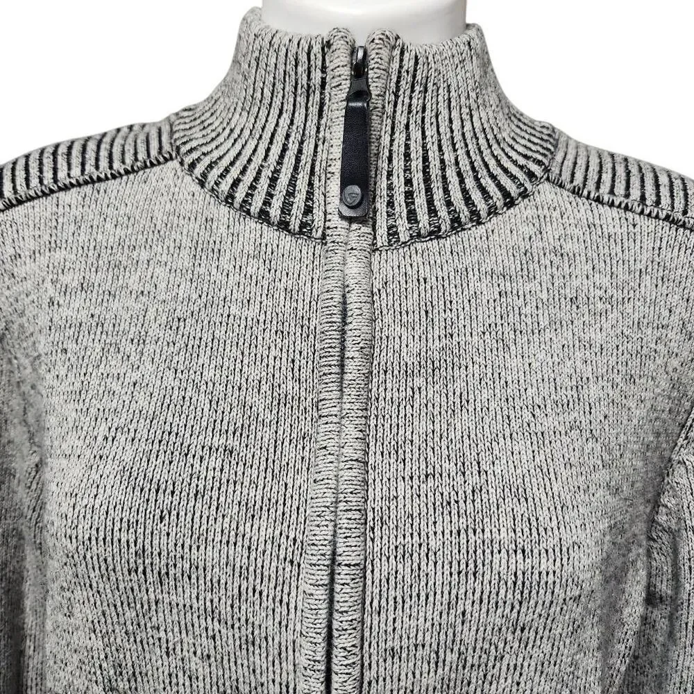 Fried denim NYC ribbed knit full zip‎ sweater men's medium